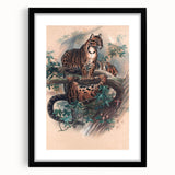 Vintage Animal Art – Clouded Leopard Illustration Wall Print