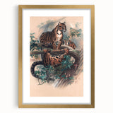 Vintage Animal Art – Clouded Leopard Illustration Wall Print