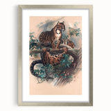 Vintage Animal Art – Clouded Leopard Illustration Wall Print