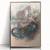 Vintage Animal Art – Clouded Leopard Illustration Wall Print