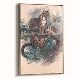 Vintage Animal Art – Clouded Leopard Illustration Wall Print