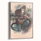 Vintage Animal Art – Clouded Leopard Illustration Wall Print