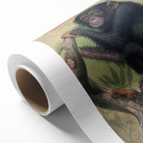 Vintage Animal Art – Chimpanzee Illustration Wall Print
