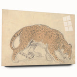 Vintage Animal Art – Leopard Sketch Illustration Wall Print
