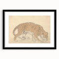 Vintage Animal Art – Leopard Sketch Illustration Wall Print