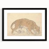 Vintage Animal Art – Leopard Sketch Illustration Wall Print