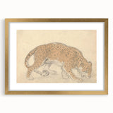 Vintage Animal Art – Leopard Sketch Illustration Wall Print