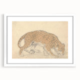 Vintage Animal Art – Leopard Sketch Illustration Wall Print