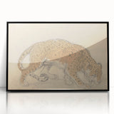Vintage Animal Art – Leopard Sketch Illustration Wall Print