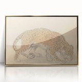 Vintage Animal Art – Leopard Sketch Illustration Wall Print