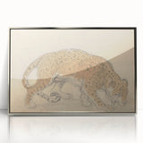 Vintage Animal Art – Leopard Sketch Illustration Wall Print