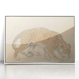 Vintage Animal Art – Leopard Sketch Illustration Wall Print