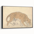Vintage Animal Art – Leopard Sketch Illustration Wall Print