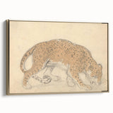 Vintage Animal Art – Leopard Sketch Illustration Wall Print