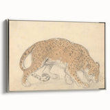 Vintage Animal Art – Leopard Sketch Illustration Wall Print