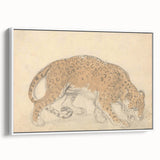 Vintage Animal Art – Leopard Sketch Illustration Wall Print