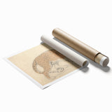 Vintage Animal Art – Leopard Sketch Illustration Wall Print