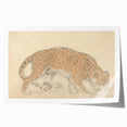 Vintage Animal Art – Leopard Sketch Illustration Wall Print