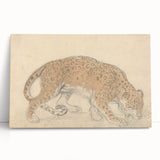 Vintage Animal Art – Leopard Sketch Illustration Wall Print