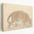 Vintage Animal Art – Leopard Sketch Illustration Wall Print
