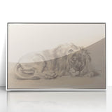 Vintage Animal Art – Lion Sketch Illustration Wall Print