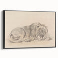 Vintage Animal Art – Lion Sketch Illustration Wall Print