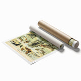 Vintage Animal Art: Retro Wildlife Mammal Illustration Print