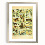 Vintage Animal Art: Retro Big Cats & Wildlife Illustration Print
