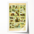 Vintage Animal Art: Retro Big Cats & Wildlife Illustration Print