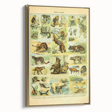 Vintage Animal Art: Retro Big Cats & Wildlife Illustration Print