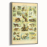 Vintage Animal Art: Retro Big Cats & Wildlife Illustration Print