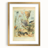 Vintage Animal Art: Retro Ocean Life & Marine Creatures Print