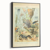 Vintage Animal Art: Retro Ocean Life & Marine Creatures Print