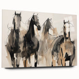 Modern Animal Art: Abstract Horse Illustration Wall Decor