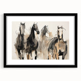 Modern Animal Art: Abstract Horse Illustration Wall Decor