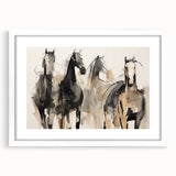 Modern Animal Art: Abstract Horse Illustration Wall Decor