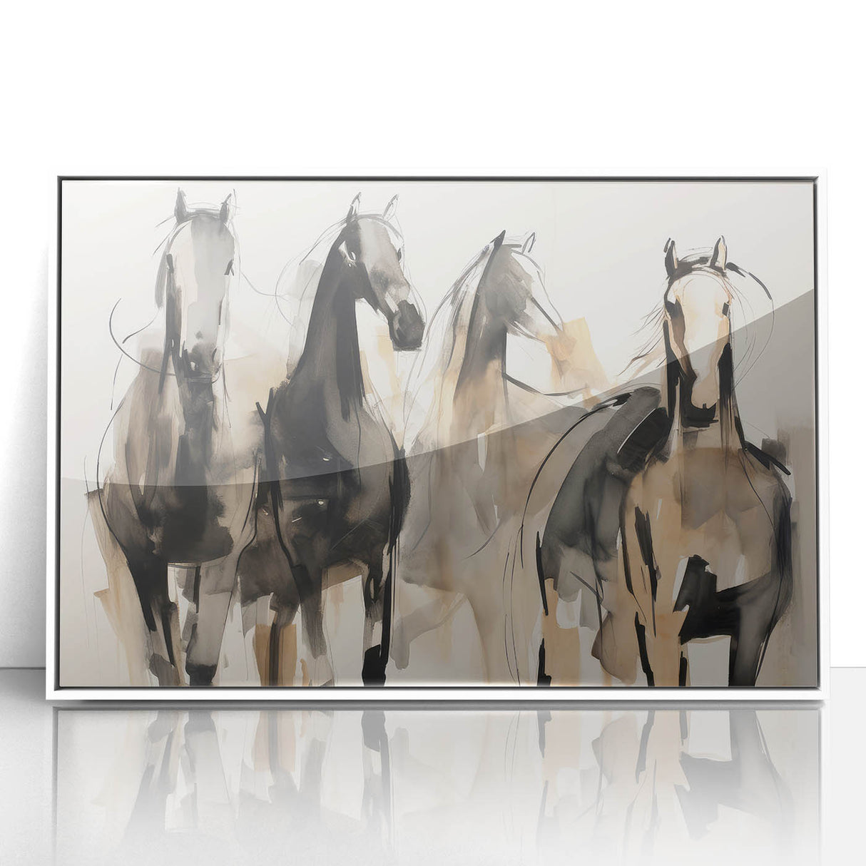 Modern Animal Art: Abstract Horse Illustration Wall Decor