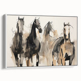 Modern Animal Art: Abstract Horse Illustration Wall Decor