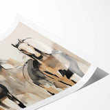 Modern Animal Art: Abstract Horse Illustration Wall Decor