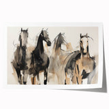 Modern Animal Art: Abstract Horse Illustration Wall Decor