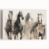 Modern Animal Art: Abstract Horse Illustration Wall Decor