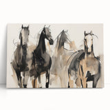 Modern Animal Art: Abstract Horse Illustration Wall Decor