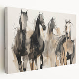 Modern Animal Art: Abstract Horse Illustration Wall Decor