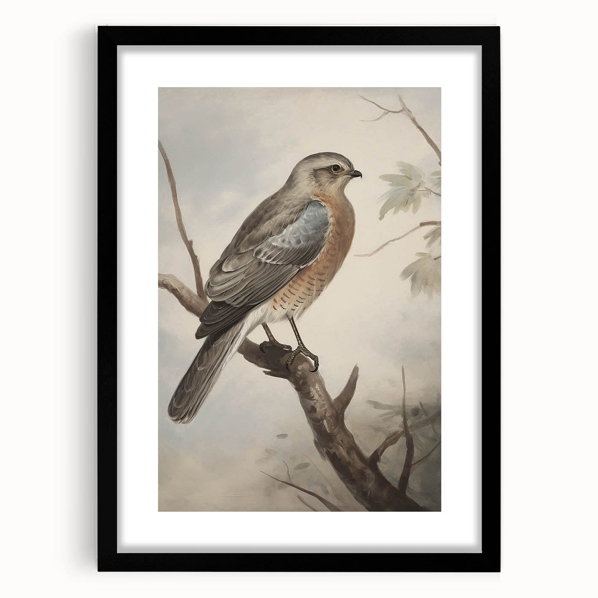 Timeless Vintage Animal Art: Bird Illustration Print for Home