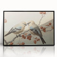 Vintage Animal Art: Birds on Branch Illustration Print