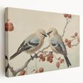 Vintage Animal Art: Birds on Branch Illustration Print