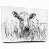 Cow Illustration Art Print – Nature-Inspired Farm Animal Wall Decor