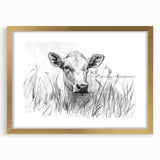 Cow Illustration Art Print – Nature-Inspired Farm Animal Wall Decor