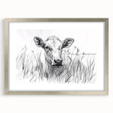 Cow Illustration Art Print – Nature-Inspired Farm Animal Wall Decor