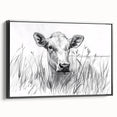 Cow Illustration Art Print – Nature-Inspired Farm Animal Wall Decor